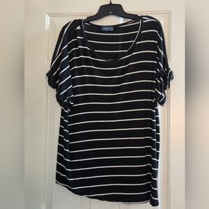 Striped Top (Black And White)